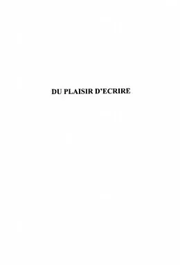 E-Book (pdf) DU PLAISIR D'ECRIRE von Yvette Vocat
