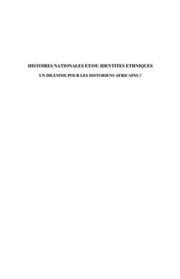 E-Book (pdf) Histoires nationales et/ou identites eth von N. A Goeh-Akue