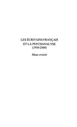 E-Book (pdf) LES ECRIVAINS FRANCAIS ET LA PSYCHANALYSE (1950-2000) von Poirier Jacques