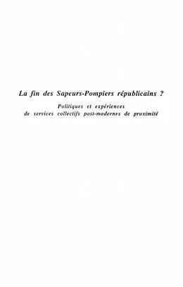 E-Book (pdf) Fin des sapeurs pompiers republicains? von Padioleau Jean G.