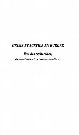E-Book (pdf) Crime et justice en Europe von Philippe Robert