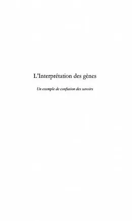 E-Book (pdf) INTERPRETATION DES GENES von Andrieu Bernard