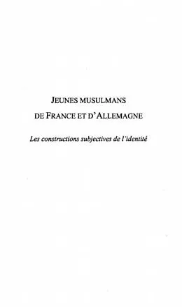 E-Book (pdf) Jeunes musulmans de france et d'allemagne von Tietze Nikola