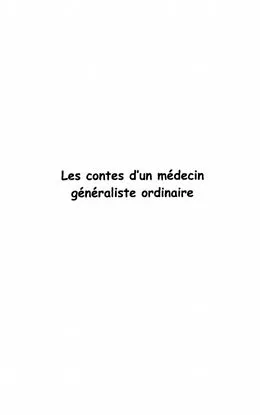 E-Book (pdf) Contes d'un medecin generaliste ordinair von Schneck Jean-Paul