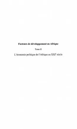 PDF Facteurs de developpement en afrique von Mouandjo