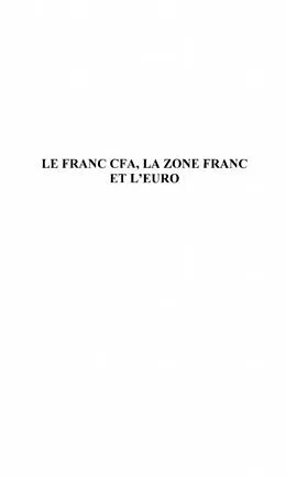 E-Book (pdf) Le franc CFA, la zone franc et l'euro von Francois Keou Tiani