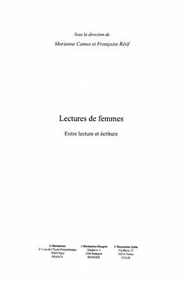 E-Book (pdf) Lectures de femmes. entre lectures et ec von Marianne Camus