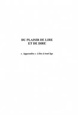 E-Book (pdf) Du plaisir de lire et de dire von Voca Yvette