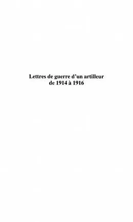 E-Book (pdf) LETTRES DE GUERRE D'UN ARTILLEUR DE 1914 A 1916 von Bouchet Raoul