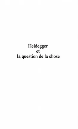 PDF HEIDEGGER ET LA QUESTION DE LACHOSE von Dewalque Arnaud