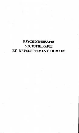 E-Book (pdf) Psychotherapie, sociotherapie et developpement humain von Guilhot Jean