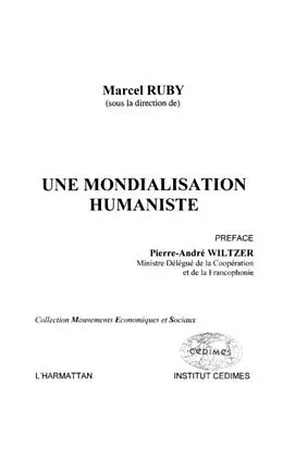 E-Book (pdf) Une mondialisation humaniste von Ruby Marcel
