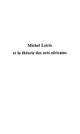 E-Book (pdf) Michel leiris et la theorie des arts afr von Malanda Ange-Severin
