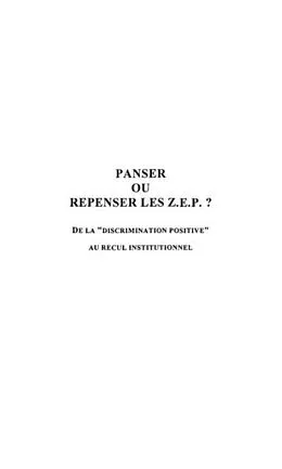 E-Book (pdf) Panser ou repenser les Z.E.P. ? von Saramon Patrick