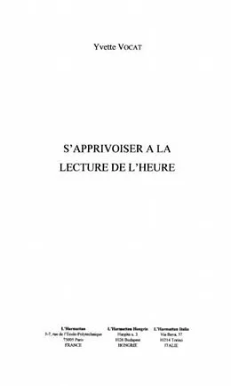 E-Book (pdf) S'apprivoiser a la lecture del'heure von Vocat Yvette