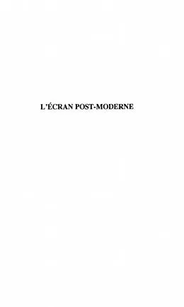 E-Book (pdf) L'ecran post-moderne von Laurent Jullier
