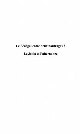 E-Book (pdf) Senegal entre deux naufrages?le von Mamadou Wane Almamy