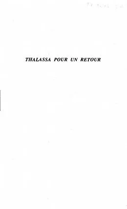 E-Book (pdf) THALASSA POUR UN RETOUR von Jean-Claude Villain