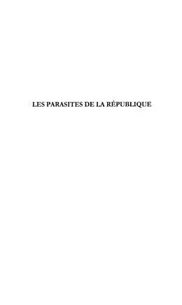 E-Book (pdf) Parasites de la republique von Proth Jean-Marie