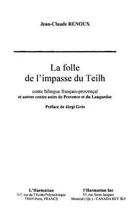 E-Book (pdf) La folle de l'impasse du Teilh von Jean-Claude Renoux