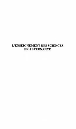 E-Book (pdf) L'enseignementdes sciences en alternance von Jean-Claude Sallaberry