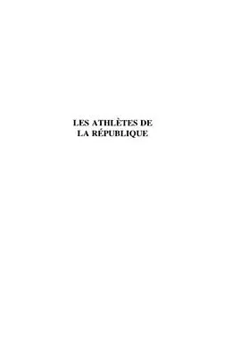 E-Book (pdf) Les Athletes de la Republique von Pierre Arnaud