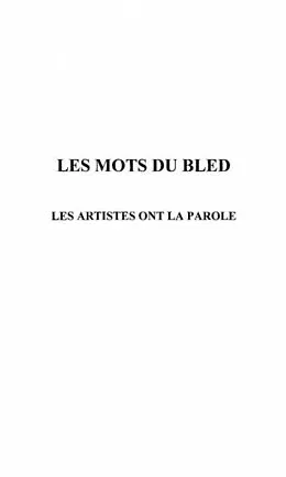 E-Book (pdf) Les mots du bled von Caubet Dominique