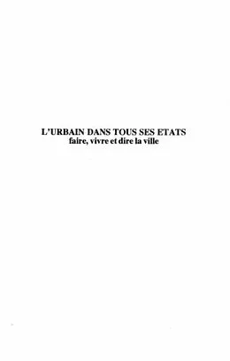 E-Book (pdf) L'urbain dans Tous ses Etats von Haumont Nicole