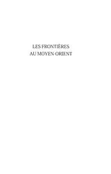 E-Book (pdf) Frontieres au moyen-orient les von Collectif