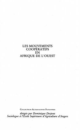 eBook (pdf) LES MOUVEMENTS COOPERATIFS EN AFRIQUE DE L'OUEST de 