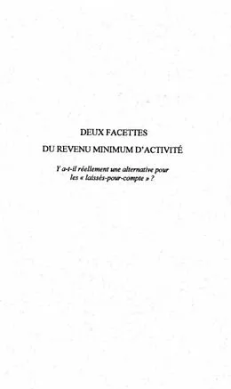 E-Book (pdf) Deux facettes du R.M.A (RevenuMinimum d'Activite) von Troest Petersen Hanne
