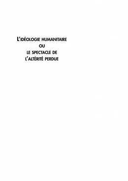 E-Book (pdf) Ideologie humanitaire von Bernard Hours