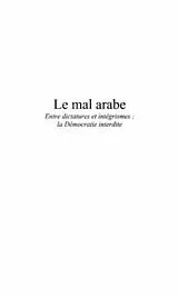 E-Book (pdf) Le mal arabe von Marzouki Moncef