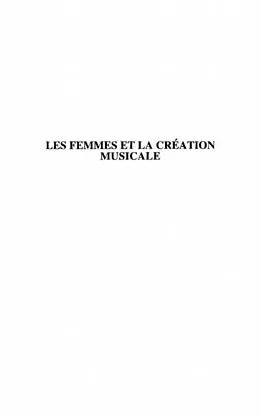 E-Book (pdf) LES FEMMES ET LA CREATION MUSICALE von Danielle Roster