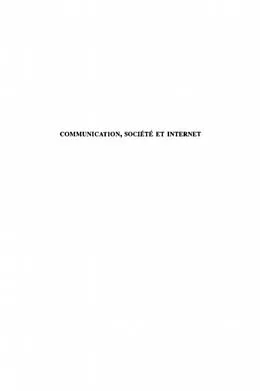 E-Book (pdf) Communication, Societe et Internet von Nicolas Gueguen