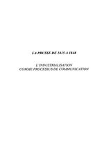 eBook (pdf) La Prusse de 1815 a 1848 de 