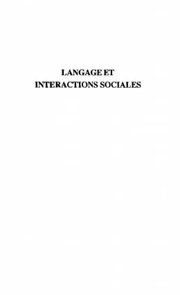 E-Book (pdf) Langage et Interactions Sociales von Zheng Li-Hua