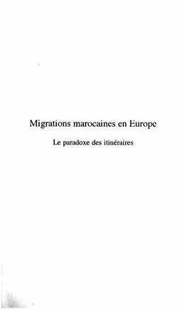 E-Book (pdf) Migrations Marocaines en Europe von Zoubir Chattou