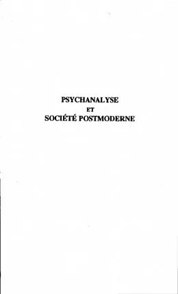 E-Book (pdf) Psychanalyse et Societe Postmoderne von Roland Brunner