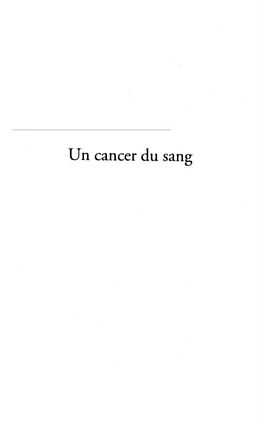 eBook (pdf) Un cancer du sang de 