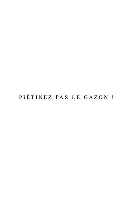 E-Book (pdf) PIETINEZ PAS LE GAZON von 