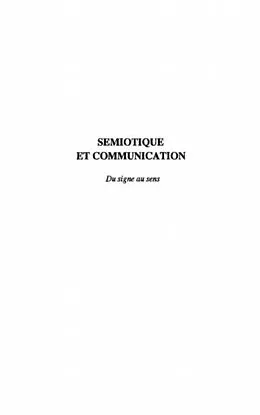 E-Book (pdf) Semiotique et Communication von Jean-Jacques Boutaud
