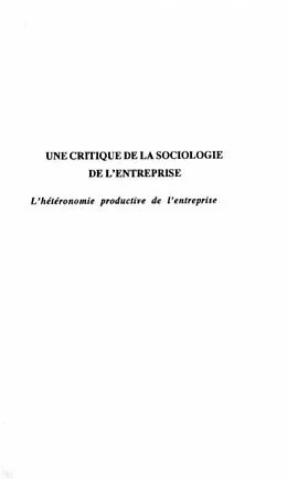 E-Book (pdf) Une critique de la sociologie de l'entreprise von Jan Spurk