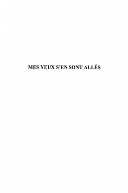 eBook (pdf) MES YEUX S'EN SONT ALLES de 