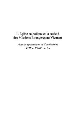 eBook (pdf) L'Eglise catholique et la societe des Missions Etrangeres au Vietnam de 