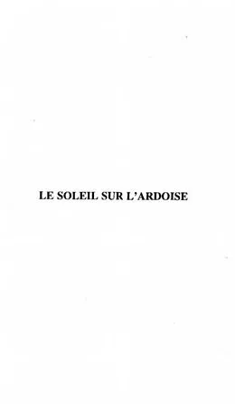 E-Book (pdf) LE SOLEIL SUR L'ARDOISE von Menard Jean-Francois