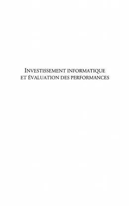 E-Book (pdf) Investissements informatique et evaluation des performances von De Vaujany Francois-Xavier