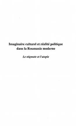 E-Book (pdf) IMAGINAIRE CULTUREL ET REALITE POLITIQUE DANS LA ROUMANIE MODERNE von Sorin Antohi