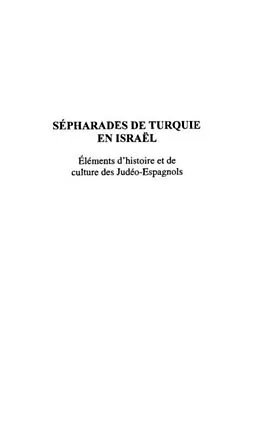 E-Book (pdf) SEPHARADES DE TURQUIE EN ISRAEL von Emmanuelle Simon