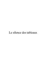 eBook (pdf) Silence des tableaux le de 